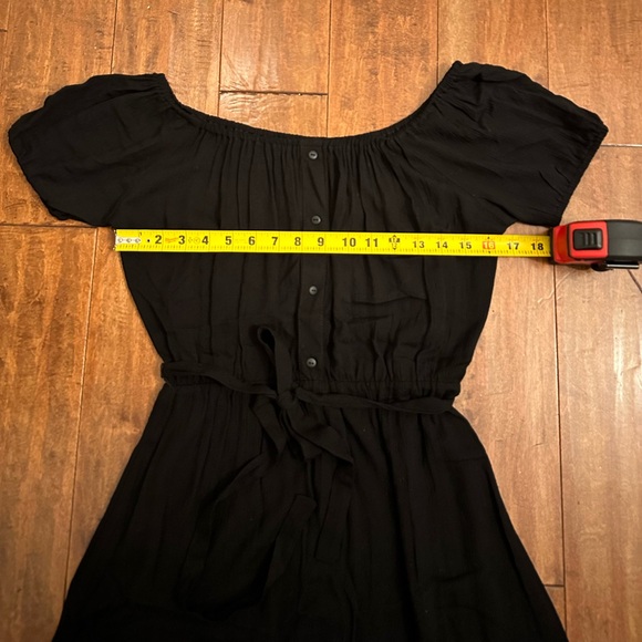 ASOS Off the Shoulder Black Maxi Dress Sz 4 - Picture 4 of 12